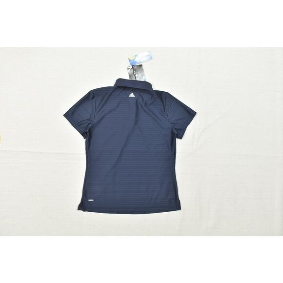 NEW Adidas ClimaCool Women's Blue Striped Golf Polo Shirt Regular Size S - Picture 2 of 8